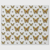 Golden Royal Vlinders Cadeaupapier (Vlak)