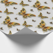 Golden Royal Vlinders Cadeaupapier (Hoek)