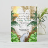 Golden Royal White Peacock Feathers Kaart (Staand voorkant)