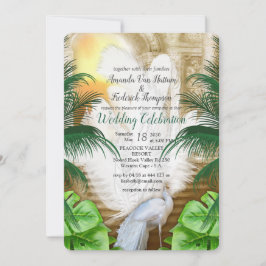 Golden Royal White Peacock Feathers Kaart