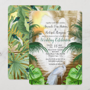 Golden Royal White Peacock Feathers Kaart