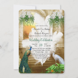 Golden Royal White Peacock Feathers Kaart