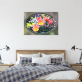 Golden roze tulpen canvas afdruk (Insitu (Slaapkamer))