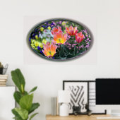 Golden roze tulpen poster (Thuiskantoor)
