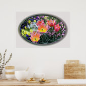Golden roze tulpen poster (Keuken)