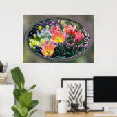 Golden roze tulpen poster (Thuiskantoor)