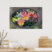 Golden roze tulpen poster (Keuken)