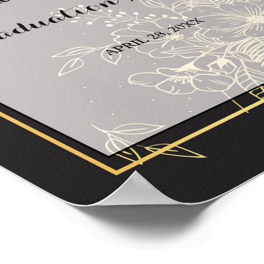 Golden Rozen Afstuderen Poster (Hoek)