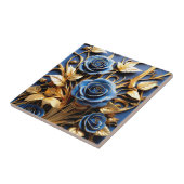 Golden Rozen Art Nouveau Tegeltje (Zijkant)