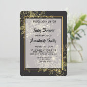 Golden Rozen Baby shower Kaart (Staand voorkant)