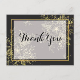 Golden Rozen Dank u Briefkaart