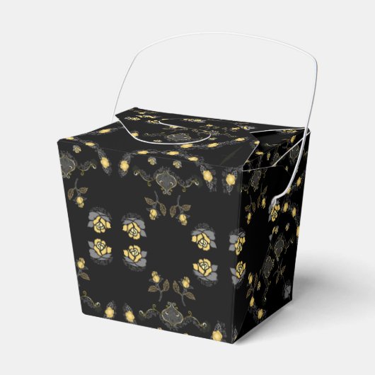 Golden Rozen Favor Box Bedankdoosjes (Voorkant Zijde)