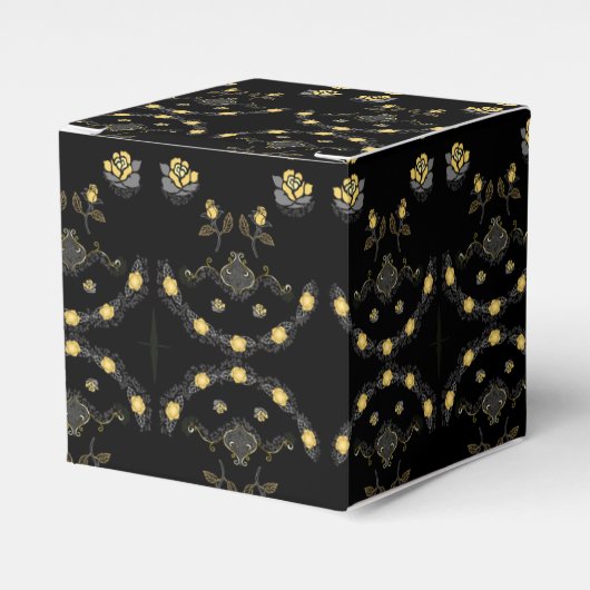 Golden Rozen Favor Box Bedankdoosjes (Voorkant Zijde)