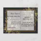 Golden Rozen RSVP Uitnodiging Briefkaart (Achterkant)