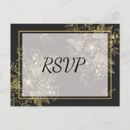 Golden Rozen RSVP Uitnodiging Briefkaart