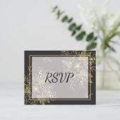 Golden Rozen RSVP Uitnodiging Briefkaart (Staand voorkant)