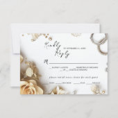 Golden Rozen Spring Wedding Response Kaart (Voorkant)
