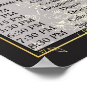 Golden Rozen Trouwvolgorde Evenementen P Poster (Hoek)