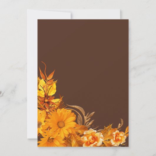 Golden Rozen & vlinders bruiloft Kaart (Achterkant)