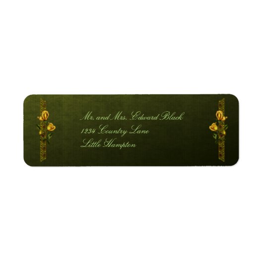 Golden Rozen Wedding Suite Etiket (Voorkant)