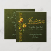 Golden Rozen Wedding Suite Kaart (Voorkant / Achterkant)