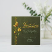 Golden Rozen Wedding Suite Kaart (Staand voorkant)