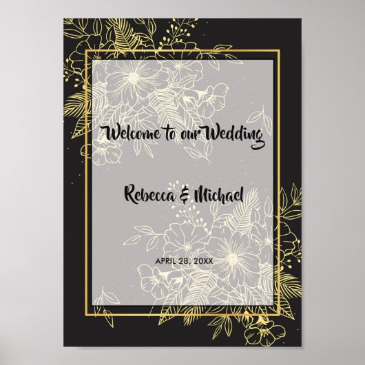 Golden Rozen Welkom Poster (Voorkant)