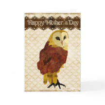 Golden Ruby Owl Moederdag Kaart