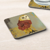 Golden Ruby Owl Onderzetter (Linkerzijde)