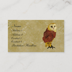 Golden Ruby Owl Visitekaartje/Labels Visitekaartje