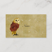 Golden Ruby Owl Visitekaartje/Labels Visitekaartje (Achterkant)
