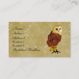Golden Ruby Owl Visitekaartje/Labels Visitekaartje