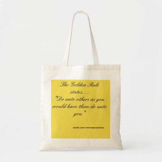 Golden Rule Canvas tas (Voorkant)