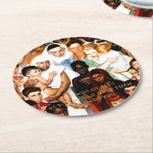 Golden Rule (Doe het tegen anderen) van Norman Roc Ronde Kartonnen Onderzetter (Gebogen)