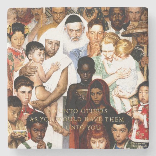 Golden Rule (Doe het tegen anderen) van Norman Roc Stenen Onderzetter (Voorkant)