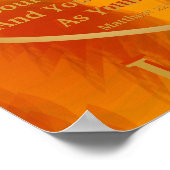 Golden Rule op Fiery Angelic Wings Poster - Cust. (Hoek)