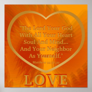 Golden Rule op Fiery Angelic Wings Poster - Cust.