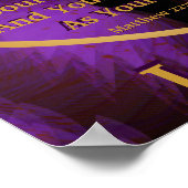 Golden Rule op Royal Paarse Wings Post. Poster (Hoek)