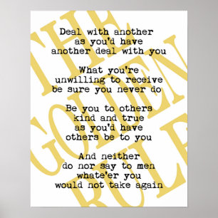 Golden Rule Quotatie Poster