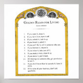 Golden Rules for Living Poster (Voorkant)