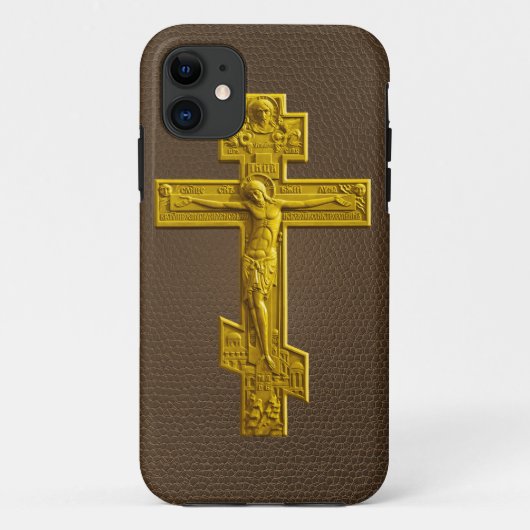 Golden Russisch orthodoxe kruis Case-Mate iPhone Case (Achterkant)