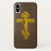 Golden Russisch orthodoxe kruis Case-Mate iPhone Case (Achterkant)