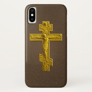 Golden Russisch orthodoxe kruis Case-Mate iPhone Case