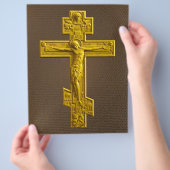Golden Russisch orthodoxe kruis Flyer (Hand)