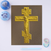 Golden Russisch orthodoxe kruis Flyer (Enkel)