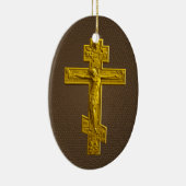 Golden Russisch orthodoxe kruis Keramisch Ornament (Rechts)