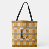 Golden Rust Fishnet Kente Large Tote Bag (Voorkant)
