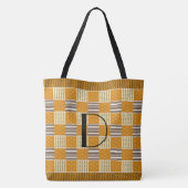 Golden Rust Fishnet Kente Large Tote Bag (Achterkant)