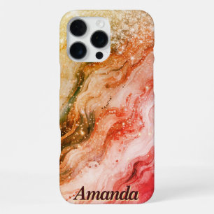 Golden Rust Marble Custom Hoesje iPhone 16 Pro Max Hoesje