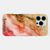 Golden Rust Marble Custom Hoesje iPhone Hoesje (Achterkant horizontaal)